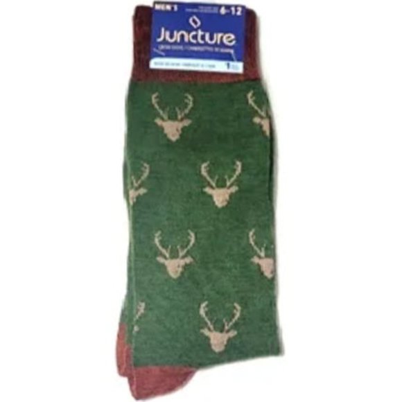 Other - *3/$15* Mens Fun Green/Brown Deer Socks